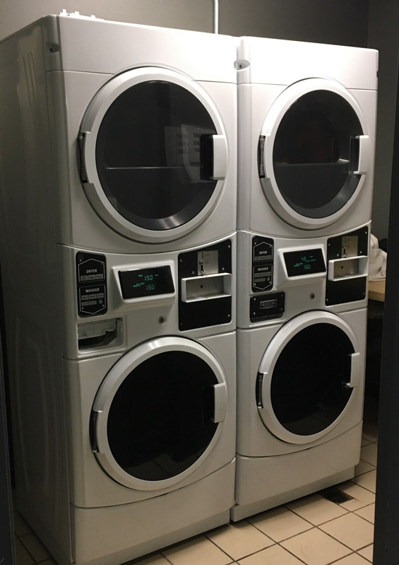 Route 66 Hotel in Springfield IL: on-site coin-operated laundry room for guests.