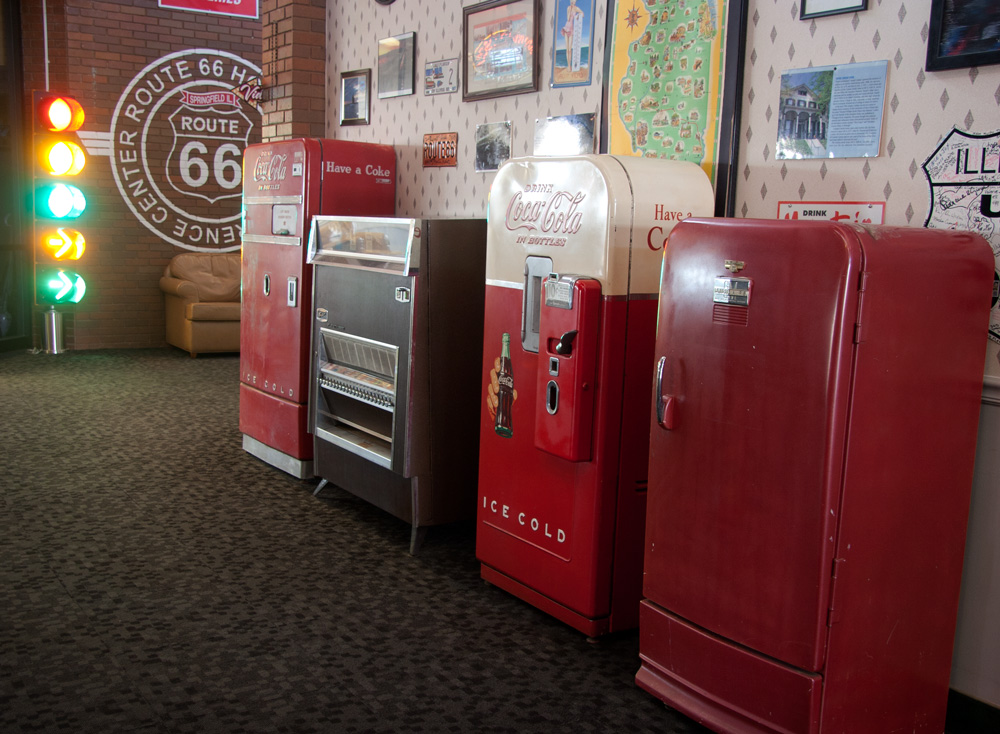 Route 66 Hotel in Springfield has vending machines!